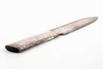 knife, silver, 830 standard, 35.50 g, engraving, 21.1 cm, Finland...