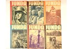 "Junda", ilustrēts žurnāls frontei un tēvzemei, 13 gb.: Nr.3-5,8 (1943); Nr.1/2,7-13,15 (1944), edit...