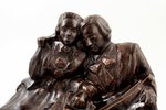 figurine, inkwell "Pair in traditional costumes", ceramics, Latvia, the 1st half of the 20th cent.,...
