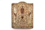 icon, Our Lady of the Sign, frame from beads, board, painting, Russia, the 2nd half of the 19th cent...