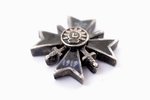 фрачный знак, Латгальский партизанский полк, серебро, Латвия, 1919-1922 г., 10.2 x 10.6 мм...