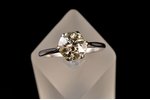 a ring, gold, 750, 18 k standard, 4.96 g., the size of the ring 20.5 (u 64 ), diamonds, 2.8 ct, 1988...