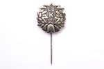 badge, LUK (1932), 5 years of the fireman service, silver, Latvia, 1932, 32 x 30.5 mm, 4.8 g...