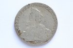 1 rublis, 1776 g., SPB, ЯЧ, Katrīna II "Bez šalles ap kaklu", sudrabs, Krievijas Impērija, 23.9 g, Ø...