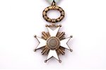 the Order of Three Stars, 5th class, silver, guilding, enamel, 875 standart, Latvia, 20-30ies of 20t...