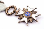 the Order of Three Stars, 5th class, silver, guilding, enamel, 875 standart, Latvia, 20-30ies of 20t...