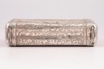 cigar capsule, silver, 84 ПТ standard, 117.25 g, 13.5 x 5.2 x 3.7 cm, the end of the 19th century, S...