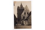фотография, Пороховая башня, Старая Рига, Латвия, Российская империя, начало 20-го века, 13.5x8.5 см...