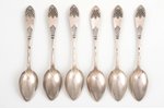 set of 6 spoons, silver, 84 standard, 202.9 g, 15 cm, Wladyslav Hempel, 1908-1917, Warsaw, Russia, P...