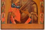 икона, Иерусалимская Пресвятая Богородица, доска, живопись на серебре, Российская империя, середина...