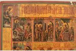 ikona, Svētki, dēlis, gleznota uz zelta, Krievijas impērija, 19.gs. vidus, 53.5 x 44.8 x 3 cm...