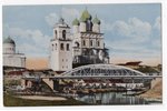 atklātne, Pleskava, Troickas baznīca, Krievijas impērija, 20. gs. sākums, 13.8x8.8 cm...