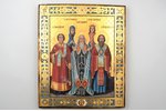 икона, Избранные святые: Св. Роман, Cвятые мученики Ульяна, Варвара, Василий, архангел Иоанн, доска,...