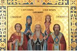 ikona, Izvēlēti svētie: Svētais Romāns, svētie mocekļi Juliana, Barbara, Baziliks, Erceņģelis Jānis,...