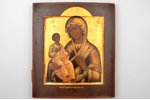 икона, икона Божией Матери "Троеручица", доска, живопись на золоте, Российская империя, конец 19-го...