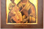 икона, икона Божией Матери "Троеручица", доска, живопись на золоте, Российская империя, конец 19-го...
