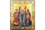 icon, Chosen saints: St. Roman, Holy Martyrs Juliana, Barbara, Basil, Archangel John, board, paintin...