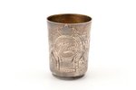 beaker, silver, 84 standard, 24.15 g, engraving, gilding, Ø 3.4 / h 4.4 cm, 1880-1890, Moscow, Russi...