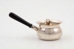 sauce-boat, silver, 925 standard, total weight of item 61.95 g, wood, 12 x 7.5 x 6 cm, George Nathan...