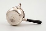 sauce-boat, silver, 925 standard, total weight of item 61.95 g, wood, 12 x 7.5 x 6 cm, George Nathan...