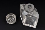 set for spices: saltcellar, sauce-boat, mustard pot with spoon, on the coaster, silver, 830 standard...