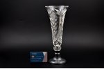 a vase, silver, 830 standard, cut-glass (crystal), 28.2 cm, 1973, Finland...