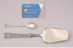 set of 6 teaspoons with kitchen shovel, silver, 830 standard, total weight of items 164.15 g, steel,...