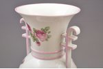 vase, "Roses", decal, porcelain, M.S. Kuznetsov manufactory, Riga (Latvia), 1934-1940, h 41.6 cm, ou...