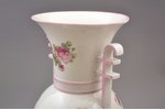 vase, "Roses", decal, porcelain, M.S. Kuznetsov manufactory, Riga (Latvia), 1934-1940, h 41.6 cm, ou...