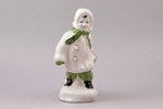 figurine, Girl with a sled, porcelain, USSR, Polonne artistic ceramic factory, molder - S. Bolzan-Go...
