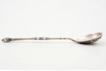 spoon, silver, 84 standard, 21.65 g, cloisonne enamel, 14 cm, 1880-1890, Moscow, Russia, defect of e...