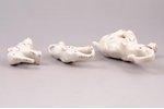 figurine, Elephants (3 pcs. from 4), porcelain, Riga (Latvia), USSR, Riga porcelain factory, the 70-...