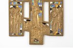 cross, The Crucifixion of Christ, copper alloy, 5-color enamel, Russia, the 2nd half of the 19th cen...