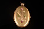 a medallion, gold, 56 standard, 5.7 g., the item's dimensions 4.1 x 2.7 cm...