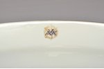 serving dish, "AVK", porcelain, M.S. Kuznetsov manufactory, Riga (Latvia), 1934-1936, 30 x 65 cm, fi...