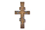 cross, The Crucifixion of Christ, copper alloy, 1-color enamel, Russia, the 19th cent., 11.5 x 6.6 x...