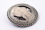 sakta, made of 5 lats coin, silver, 25.20 g., the item's dimensions Ø 4 cm, the 20-30ties of 20th ce...