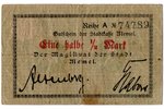 1/2 mark, banknote, the city of Memel (Klaipeda), 1922, Lithuania, VF...