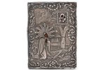 icon, Saint Dorotheus of Yuga, board, silver, oklad weight 21.50 g, 84 standard, by Makarov Vasily I...