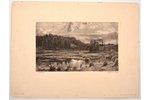 Shishkin Ivan (1832-1898), A swamp by the Warsaw Railway, 1886, paper, etching, 15.7 x 26.2 cm, № 52...