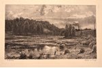 Shishkin Ivan (1832-1898), A swamp by the Warsaw Railway, 1886, paper, etching, 15.7 x 26.2 cm, № 52...