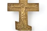 крест, Распятие Христово, медный сплав, Российская империя, рубеж 19-го и 20-го веков, 38.3 x 19.7 x...