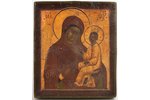 icon, Tikhvin icon of the Mother of God, board, silver, painting, guilding, engraving, oklad weight...