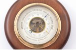 wall barometer, manufactured by J. Spektor, Liepāja, wood, metal, Latvia, the 20-30ties of 20th cent...