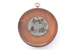 wall barometer, manufactured by J. Spektor, Liepāja, wood, metal, Latvia, the 20-30ties of 20th cent...