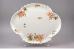 dish, "Roses", Partnership "Gutman in Kazan", porcelain, Russia, the beginning of the 20th cent., 28...
