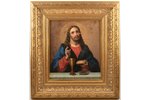 icon, Jesus Christ Pantocrator, painting, canvas, Russia, 33 x 29 cm...