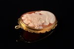 pendant-brooch, cameo, gold, 4.420 g., the item's dimensions 3.8 x 2.6 cm...