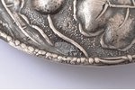 сакта, серебро, 875 проба, 13.75 г., размер изделия Ø 6.1 см, янтарь, 20-30е годы 20го века, 30-40е...