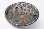 sakta, silver, 875 standard, 13.75 g., the item's dimensions Ø 6.1 cm, amber, the 20-30ties of 20th...